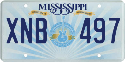 MS license plate XNB497