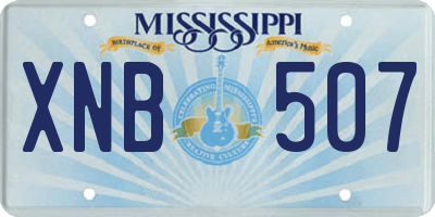 MS license plate XNB507