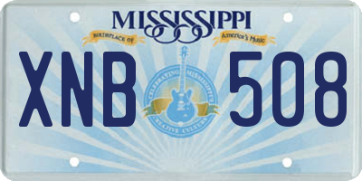 MS license plate XNB508