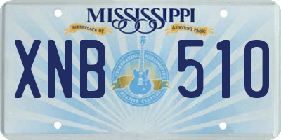 MS license plate XNB510