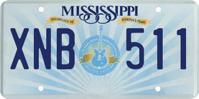 MS license plate XNB511