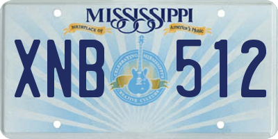 MS license plate XNB512