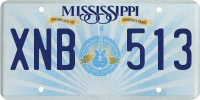 MS license plate XNB513