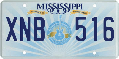 MS license plate XNB516