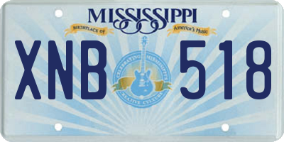 MS license plate XNB518