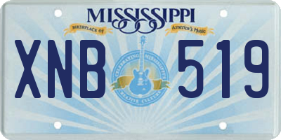 MS license plate XNB519
