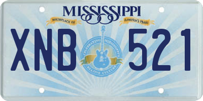 MS license plate XNB521