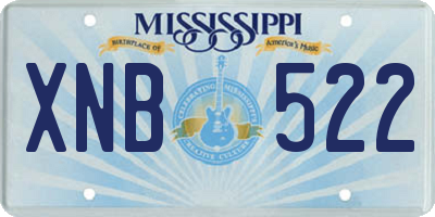MS license plate XNB522