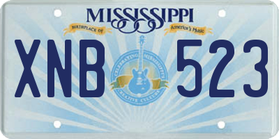 MS license plate XNB523
