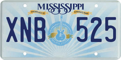 MS license plate XNB525