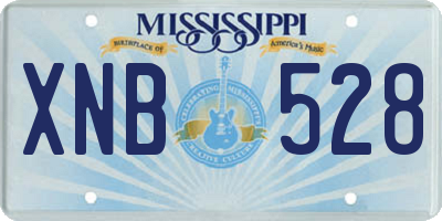 MS license plate XNB528