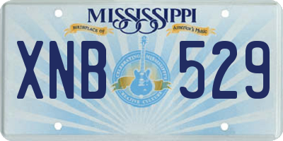 MS license plate XNB529