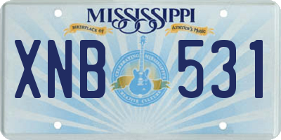 MS license plate XNB531