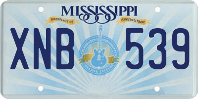 MS license plate XNB539