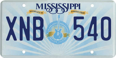 MS license plate XNB540