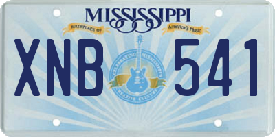 MS license plate XNB541