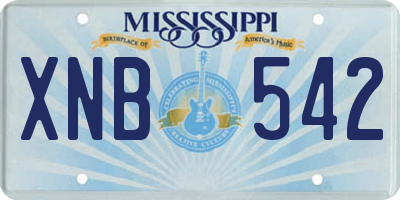 MS license plate XNB542