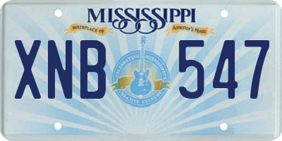 MS license plate XNB547