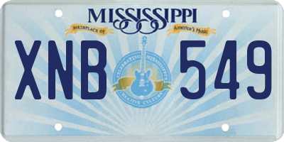 MS license plate XNB549
