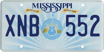 MS license plate XNB552