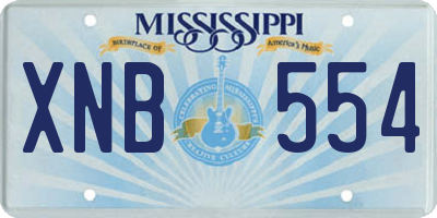 MS license plate XNB554
