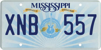 MS license plate XNB557