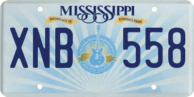 MS license plate XNB558