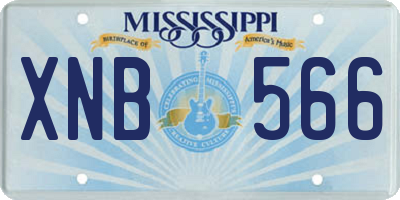 MS license plate XNB566