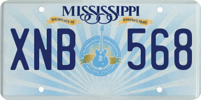 MS license plate XNB568
