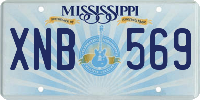 MS license plate XNB569