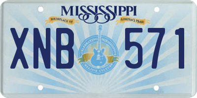 MS license plate XNB571