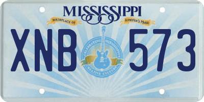 MS license plate XNB573