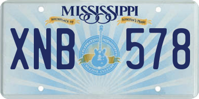 MS license plate XNB578