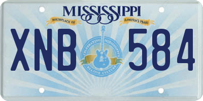 MS license plate XNB584