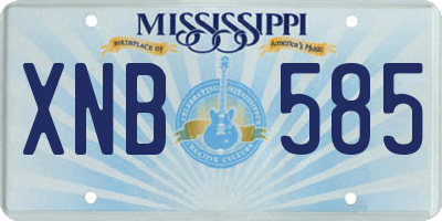MS license plate XNB585