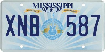 MS license plate XNB587
