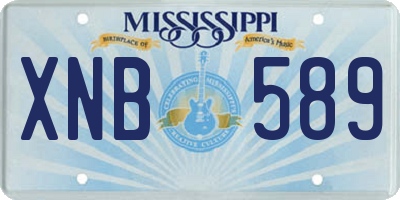 MS license plate XNB589