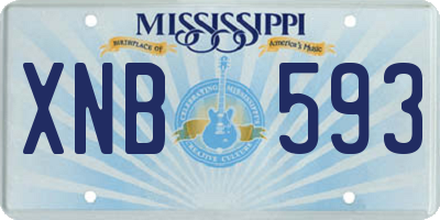 MS license plate XNB593