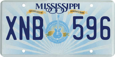 MS license plate XNB596