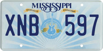 MS license plate XNB597