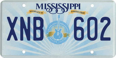 MS license plate XNB602