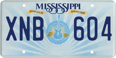 MS license plate XNB604