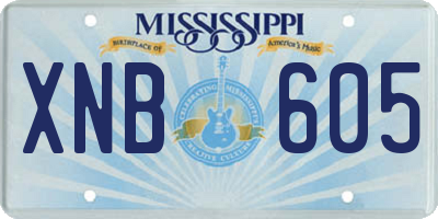 MS license plate XNB605