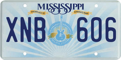 MS license plate XNB606