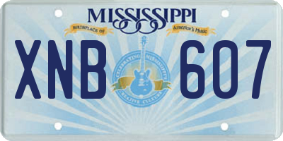 MS license plate XNB607