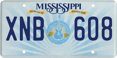 MS license plate XNB608