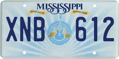 MS license plate XNB612
