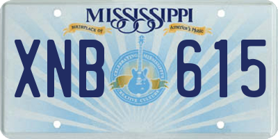 MS license plate XNB615