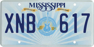 MS license plate XNB617