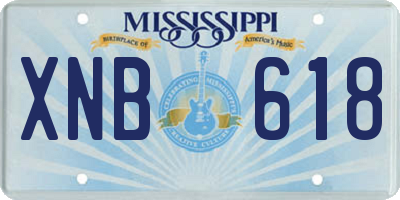 MS license plate XNB618